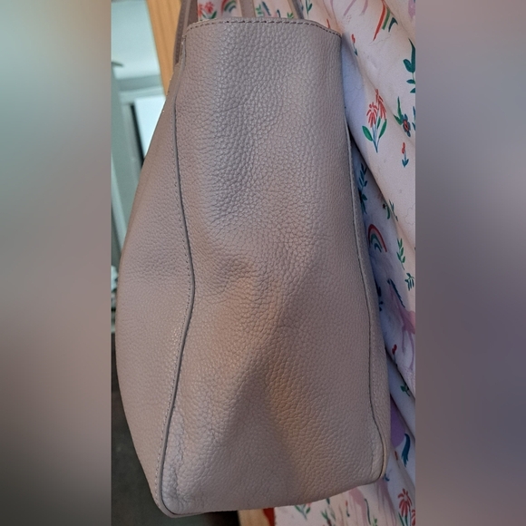 NWT Ted Baker Dixie Nude Pebble Leather Casual Neutral Tote Purse Set w/ Pouch - Picture 5 of 16